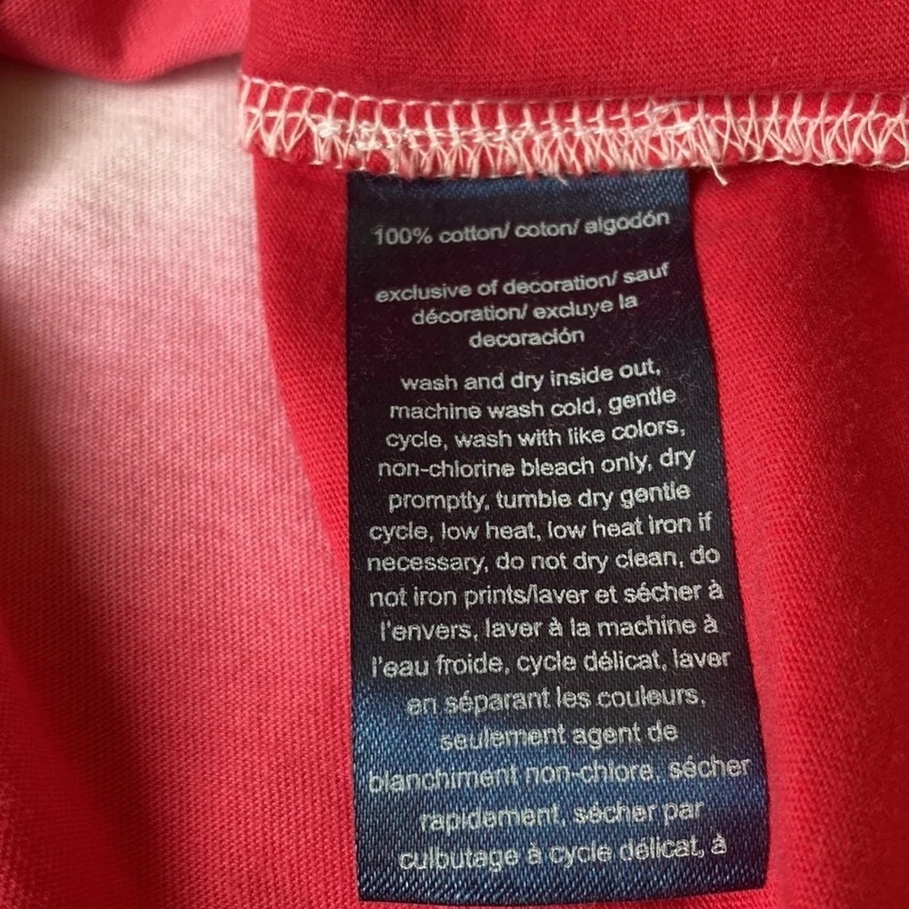 Tommy Hilfiger White and Red Statue Of Liberty Short Sleeve Shirt Size L - Picture 5 of 6